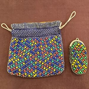 VTG Candy Beaded Cinch Purse 60s-70s